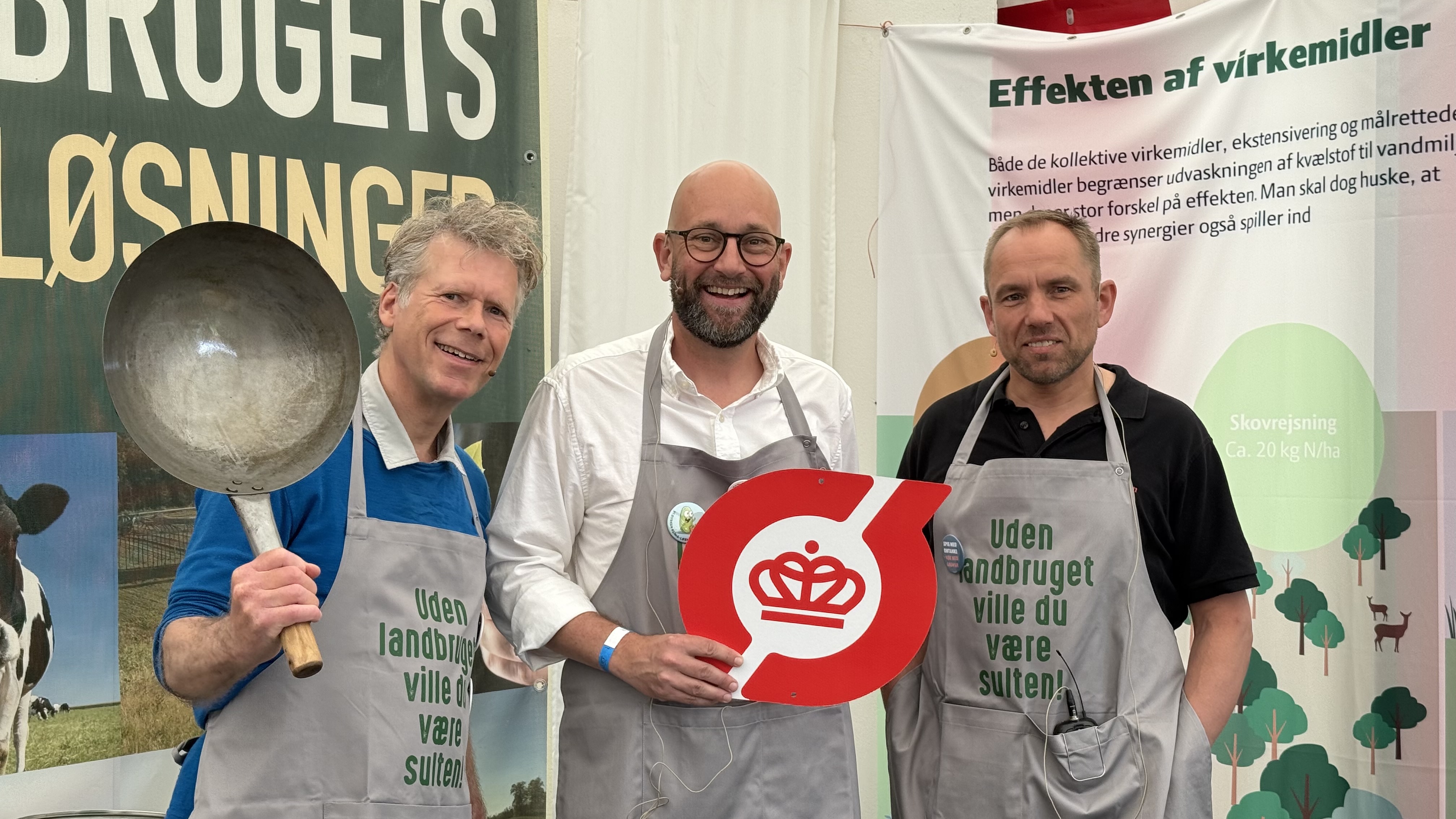 En vegetar, en kødproducent, en økolog og en købmand mødtes omkring et køkkenbord