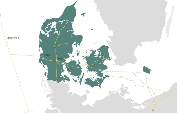 Gasledning graves ned på tværs af Jylland